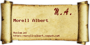 Morell Albert névjegykártya